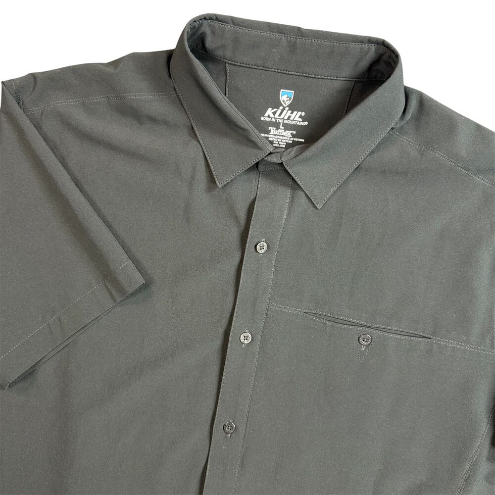 KÜHL Tufflex Men’s Large Black Short Sleeve Button-Up Performance Shirt